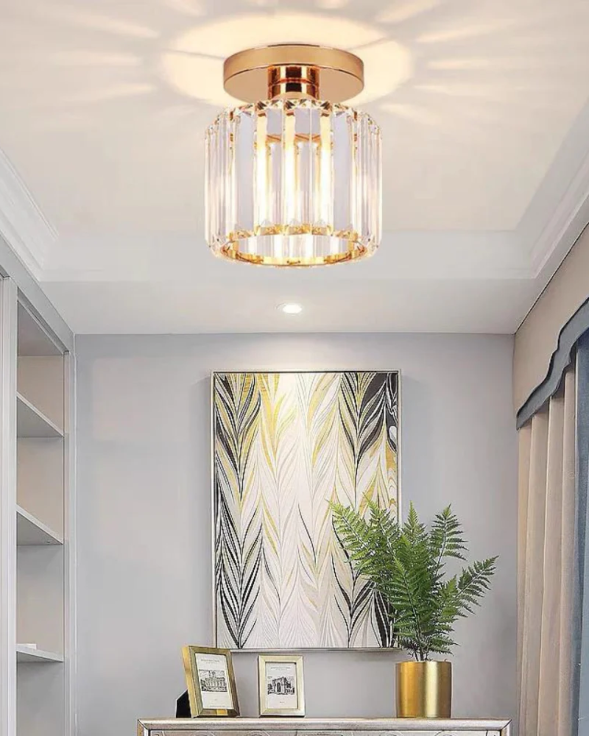 Prismalux Plafondlamp – Glazen Designlamp met Warme Gloed