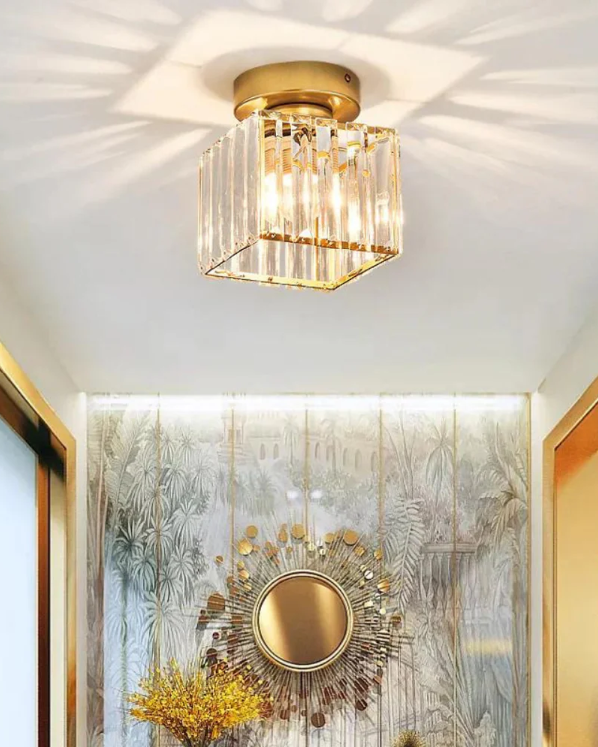 Prismalux Plafondlamp – Glazen Designlamp met Warme Gloed