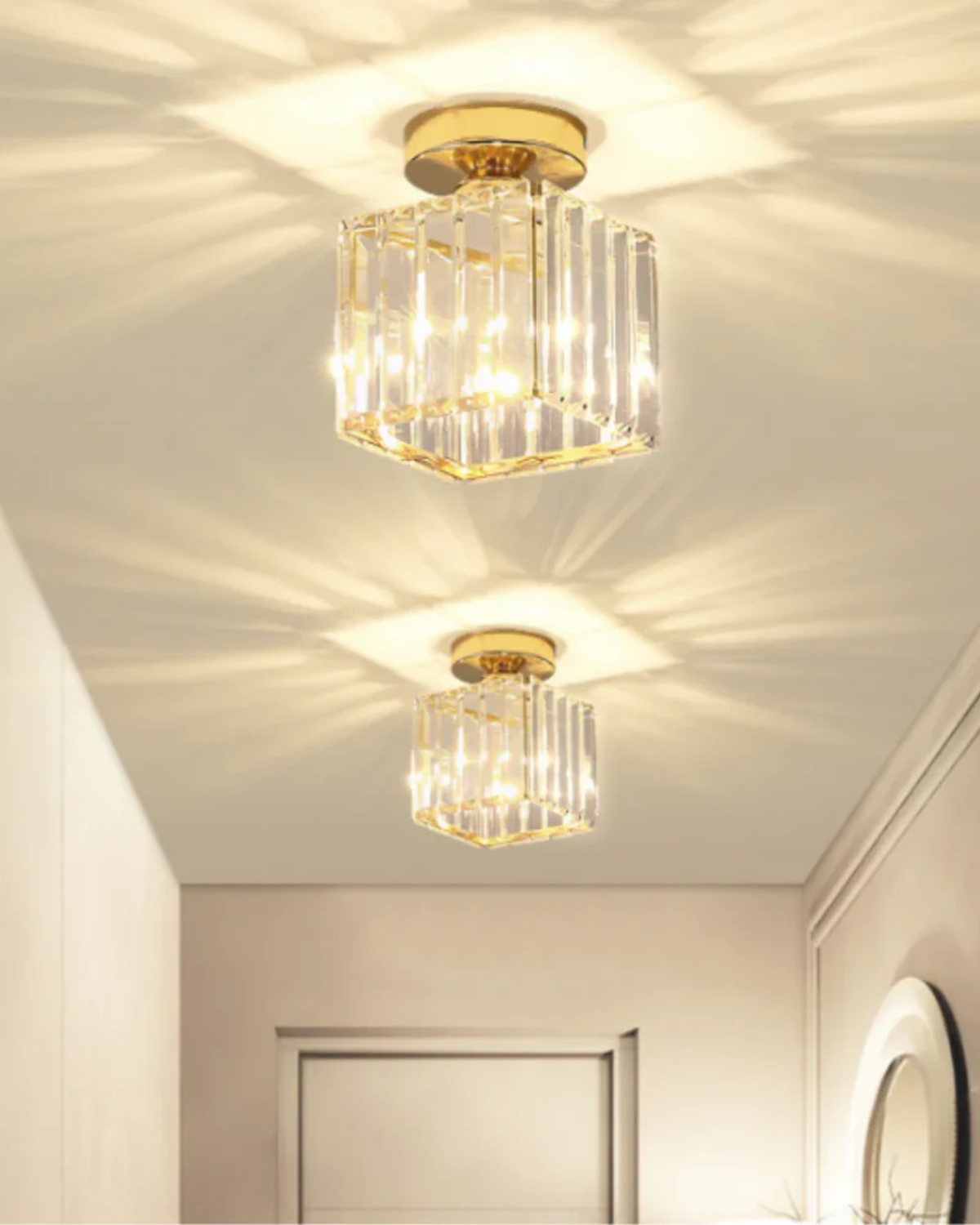 Prismalux Plafondlamp – Glazen Designlamp met Warme Gloed