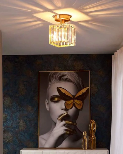 Prismalux Plafondlamp – Glazen Designlamp met Warme Gloed