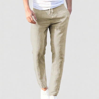 Luchtige Linnen Heren Broek met Trekkoord – Zomerse Comfort Fit