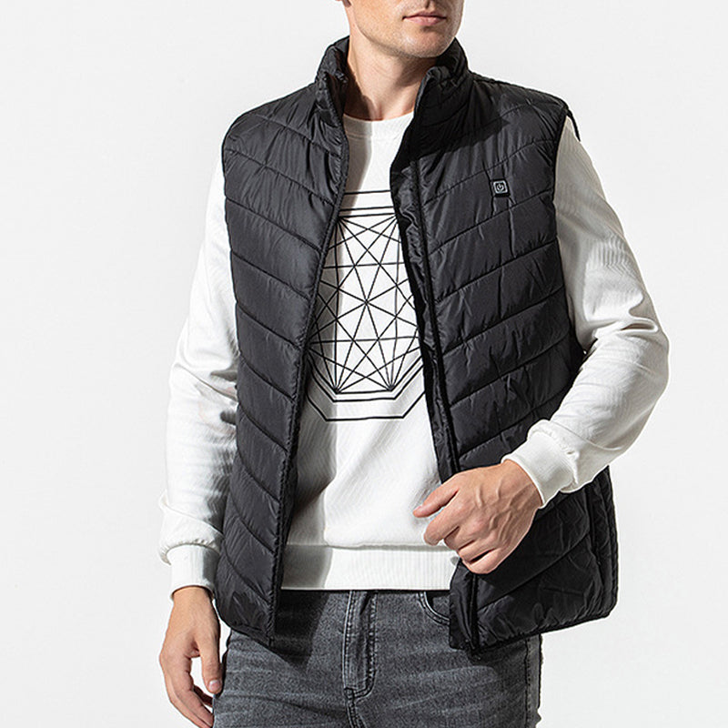 Verwarmd Dames- en Herenvest met Drie Warmtestanden en LED-bediening