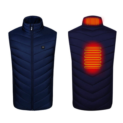 Verwarmd Dames- en Herenvest met Drie Warmtestanden en LED-bediening