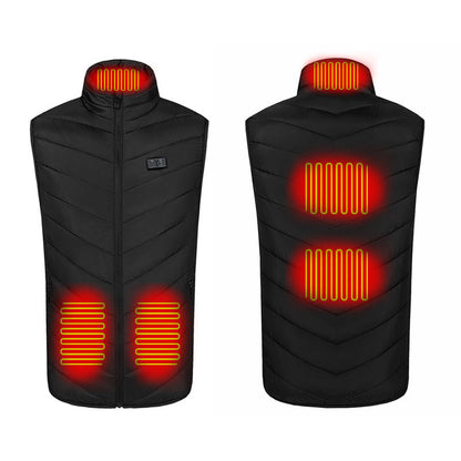 Verwarmd Dames- en Herenvest met Drie Warmtestanden en LED-bediening