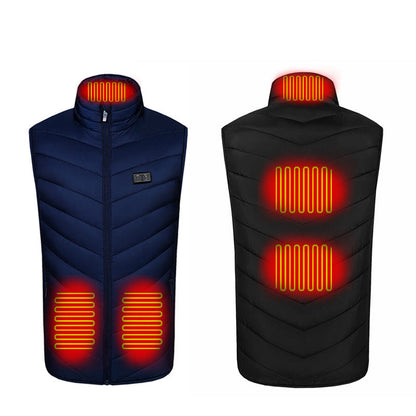 Verwarmd Dames- en Herenvest met Drie Warmtestanden en LED-bediening