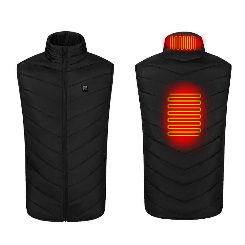 Verwarmd Dames- en Herenvest met Drie Warmtestanden en LED-bediening