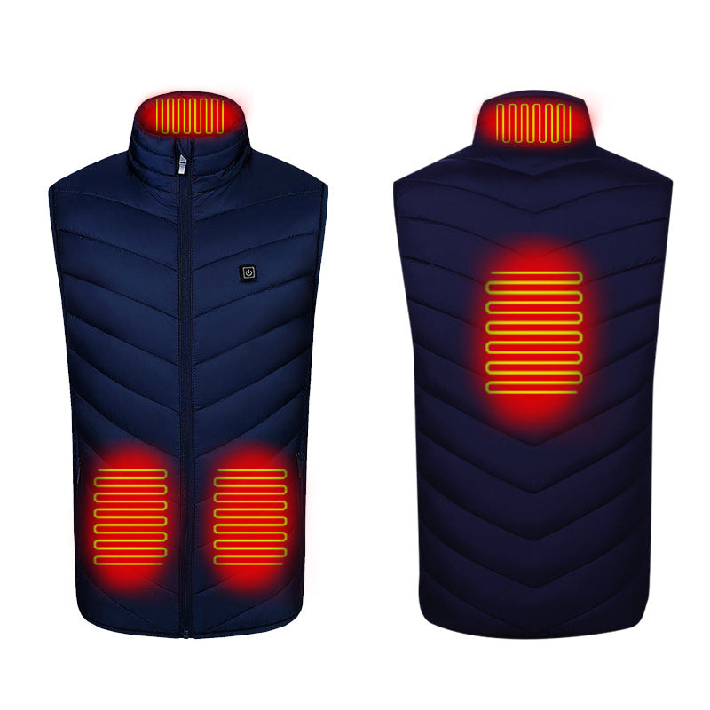 Verwarmd Dames- en Herenvest met Drie Warmtestanden en LED-bediening