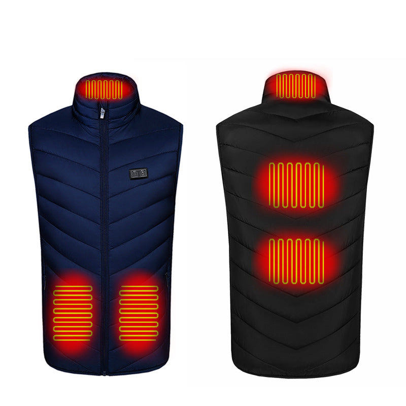 Verwarmd Dames- en Herenvest met Drie Warmtestanden en LED-bediening