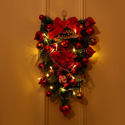 Kerstkrans Rosella – Decoratieve Kerstkrans met Rode en Gouden Details