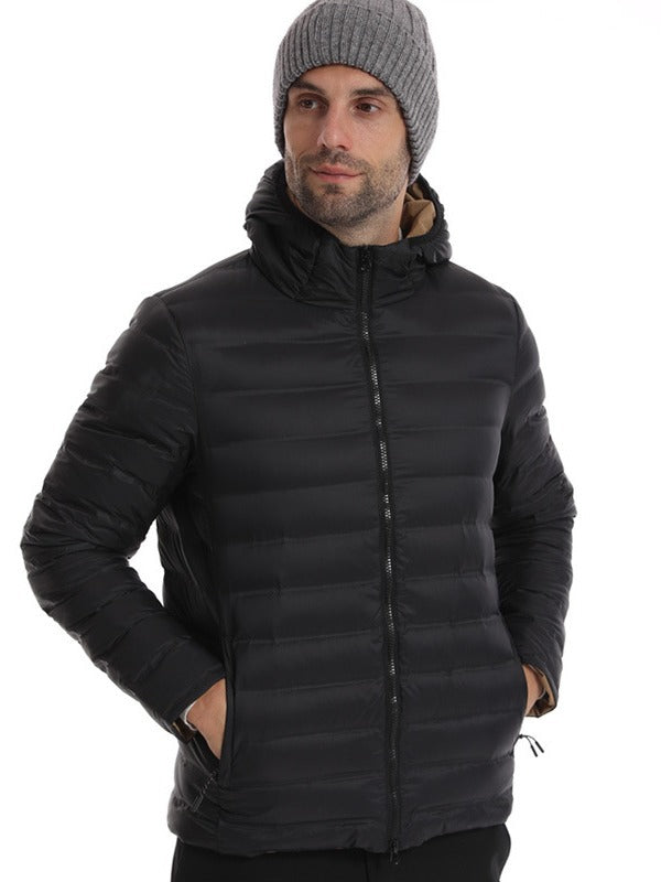 ThermoVeld Herenjas Gewatteerd met Capuchon – Lichtgewicht
