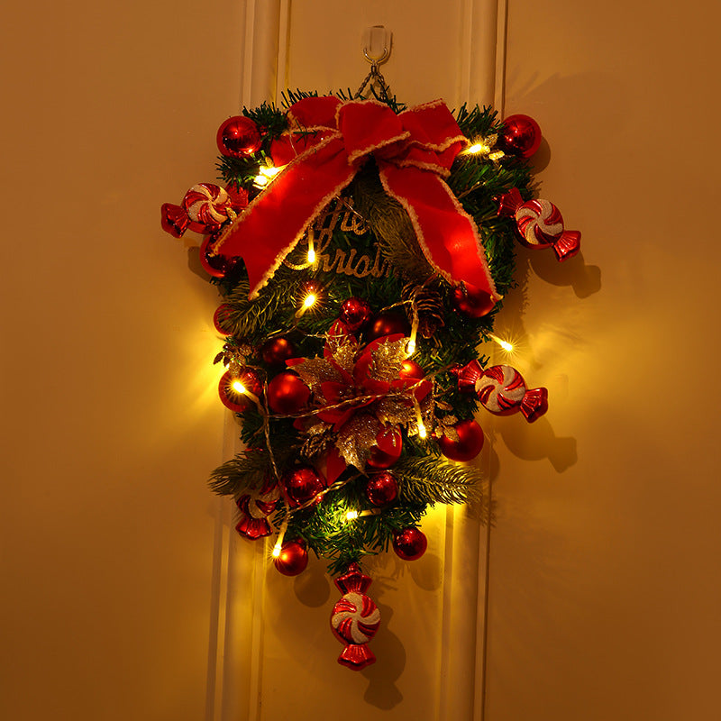 Kerstkrans Rosella – Decoratieve Kerstkrans met Rode en Gouden Details