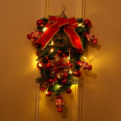 Kerstkrans Rosella – Decoratieve Kerstkrans met Rode en Gouden Details