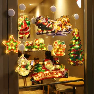Kerstlicht Figuren – 3-Delige LED Set voor Ramen en Deuren