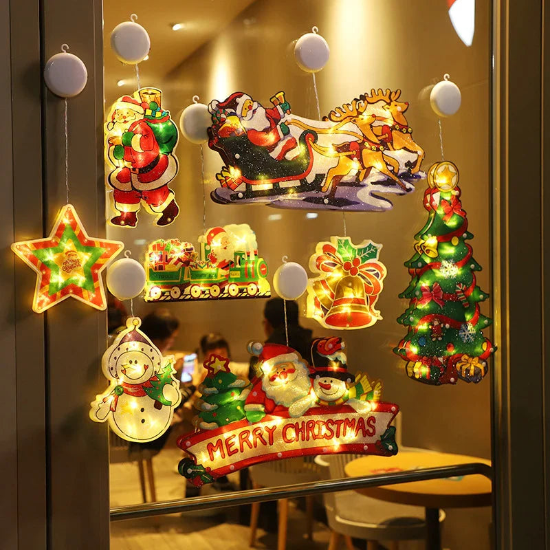 Kerstlicht Figuren – 3-Delige LED Set voor Ramen en Deuren