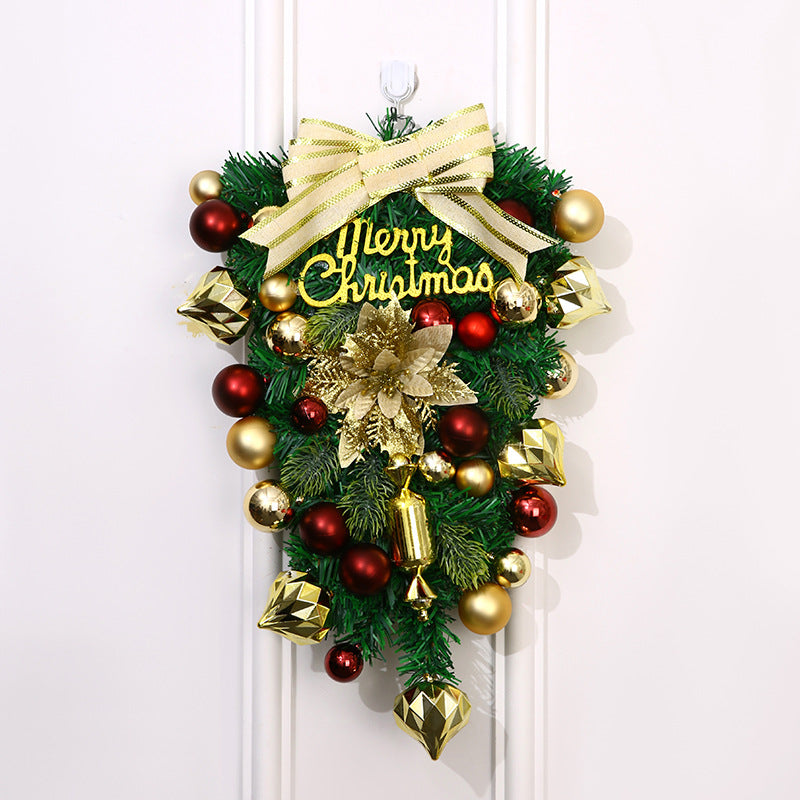 Kerstkrans Rosella – Decoratieve Kerstkrans met Rode en Gouden Details