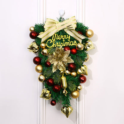 Kerstkrans Rosella – Decoratieve Kerstkrans met Rode en Gouden Details