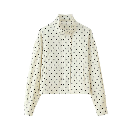 Vrouwen Gequilt Kort Jack met Polka Dots-patroon