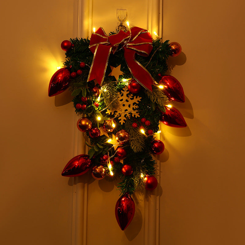 Kerstkrans Rosella – Decoratieve Kerstkrans met Rode en Gouden Details