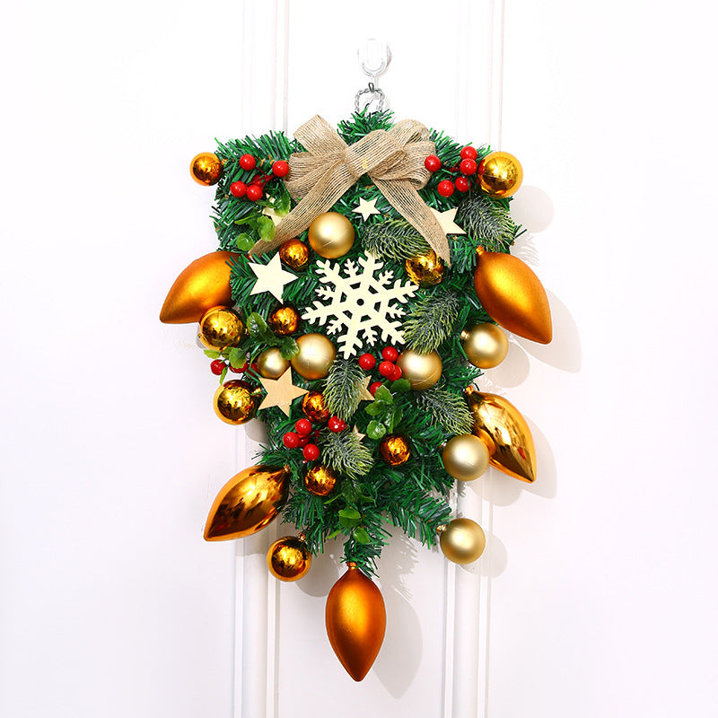 Kerstkrans Rosella – Decoratieve Kerstkrans met Rode en Gouden Details