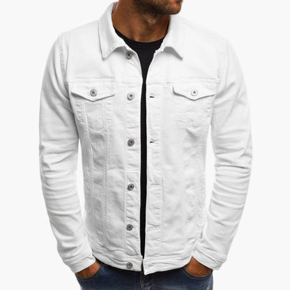 Herenjack in denimstijl – Slim fit en veelzijdige dagelijkse jas voor werk en vrije tijd
