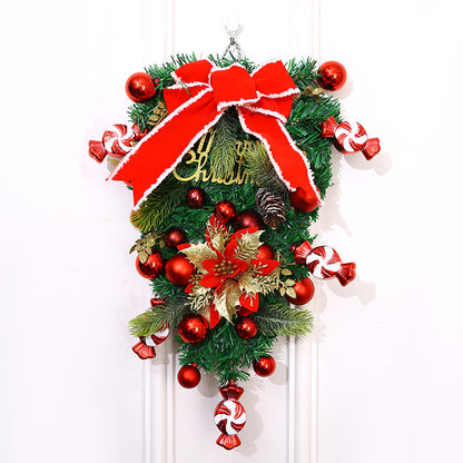 Kerstkrans Rosella – Decoratieve Kerstkrans met Rode en Gouden Details