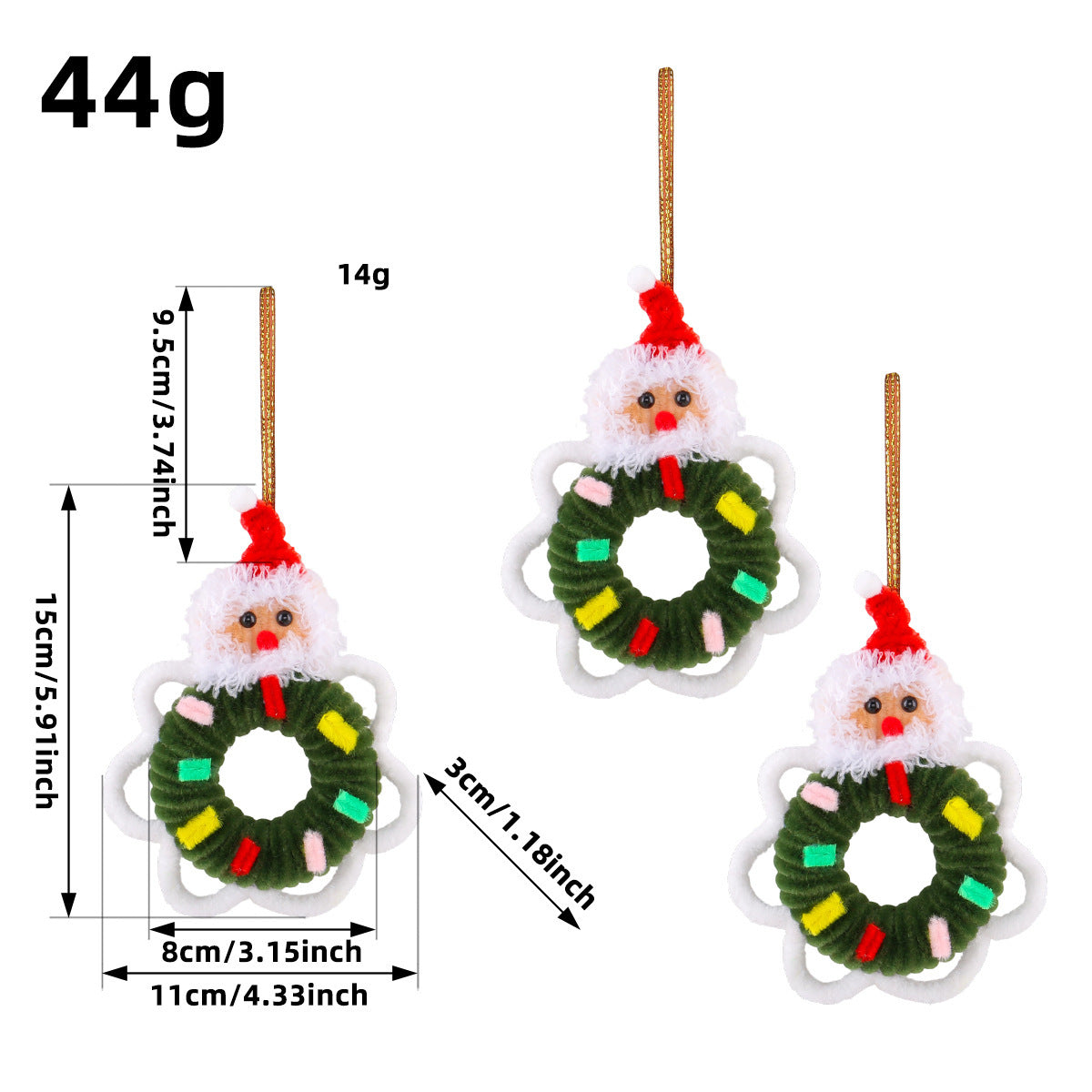 Roodgroene Kerstkrans Cadeaulint – Feestelijke Deur- en Wanddecoratie
