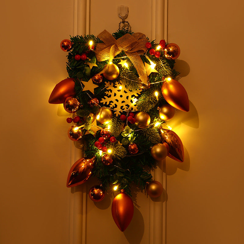 Kerstkrans Rosella – Decoratieve Kerstkrans met Rode en Gouden Details