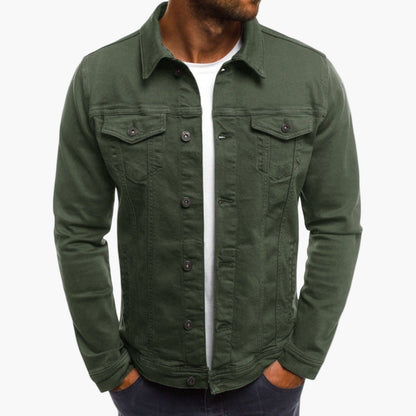 Herenjack in denimstijl – Slim fit en veelzijdige dagelijkse jas voor werk en vrije tijd