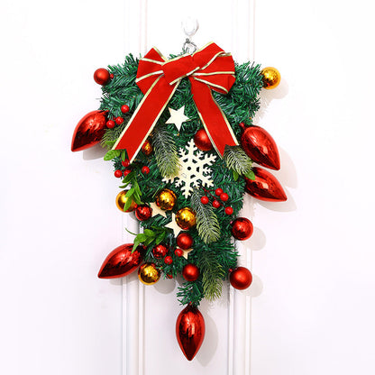 Kerstkrans Rosella – Decoratieve Kerstkrans met Rode en Gouden Details
