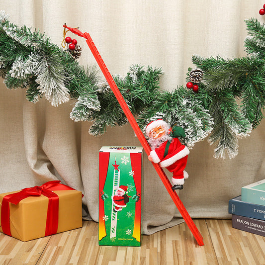 Klimmende kerstman met ladder