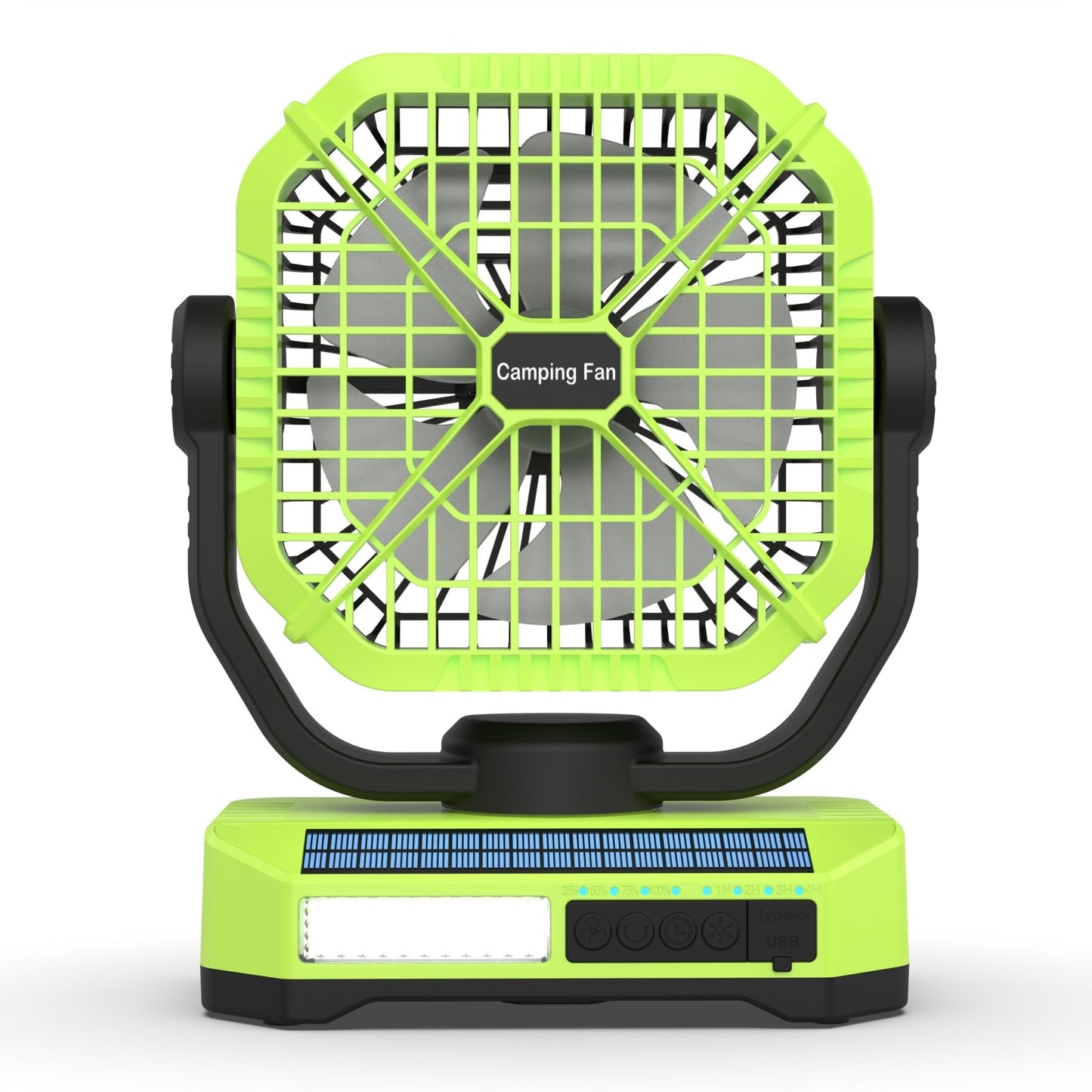 CampFlow Oplaadbare Campingventilator met LED en USB