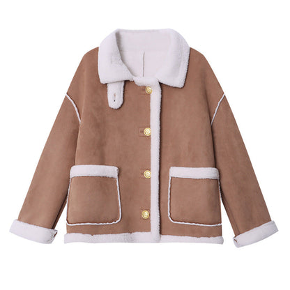 Dames Oversized Teddyjack – Lange Jas met Flapkraag