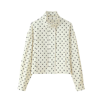 Vrouwen Gequilt Kort Jack met Polka Dots-patroon