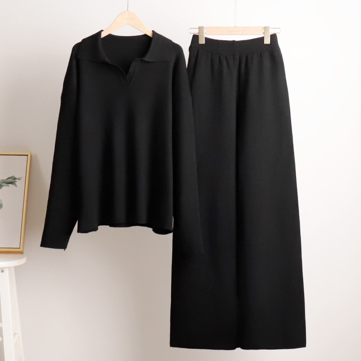 ZandRust Lounge Set Dames met Oversized Sweater en Wijde Broek