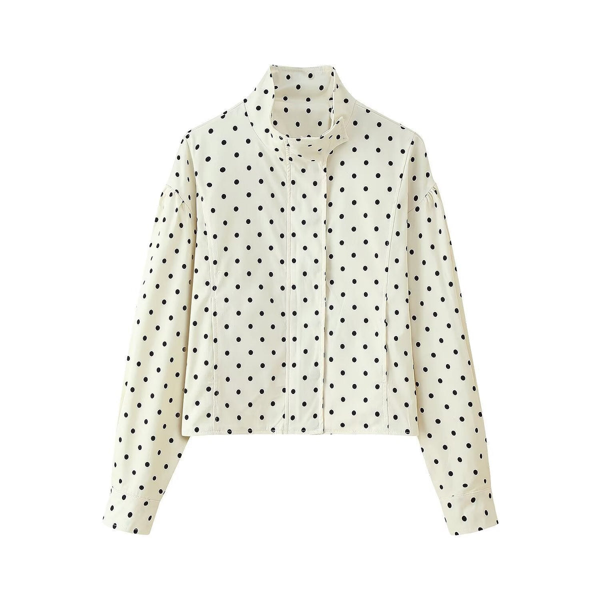 Vrouwen Gequilt Kort Jack met Polka Dots-patroon