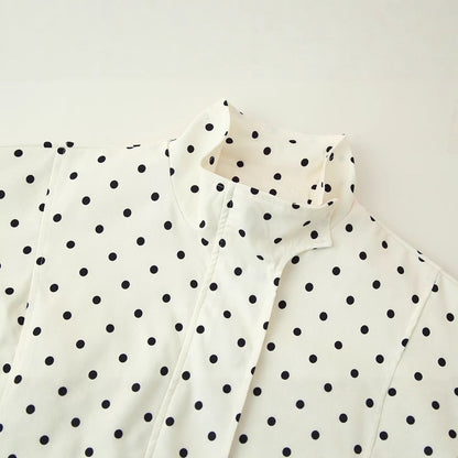 Vrouwen Gequilt Kort Jack met Polka Dots-patroon