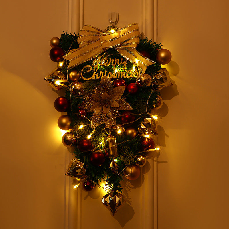 Kerstkrans Rosella – Decoratieve Kerstkrans met Rode en Gouden Details
