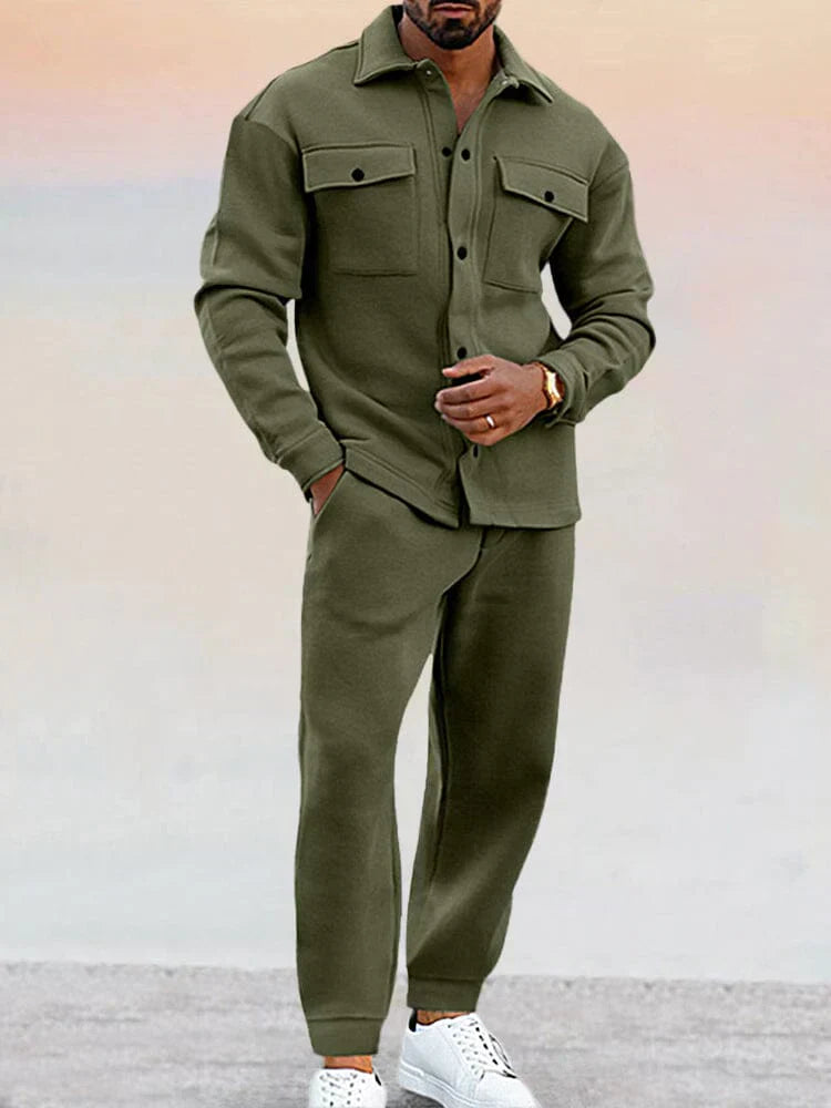 Lunaro Heren Tweedelige Set met Overshirt en Broek