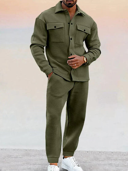 Lunaro Heren Tweedelige Set met Overshirt en Broek