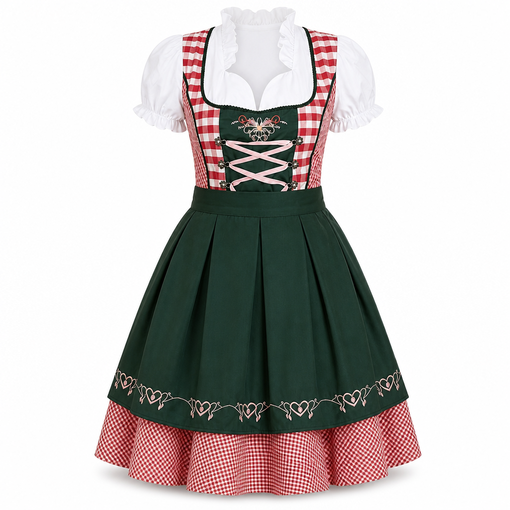 Dames Oktoberfest Jurk RuitFeest – Beierse Look met Strik