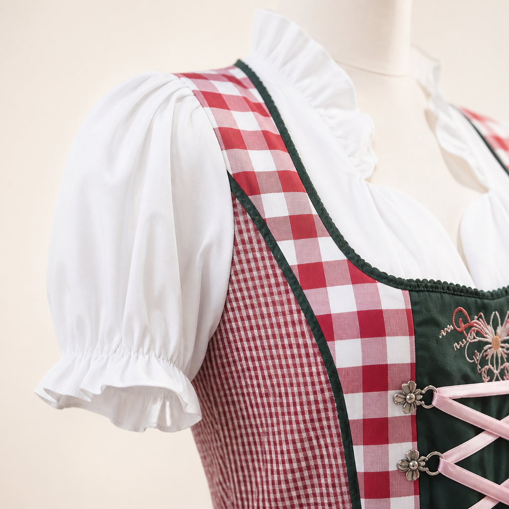 Dames Oktoberfest Jurk RuitFeest – Beierse Look met Strik
