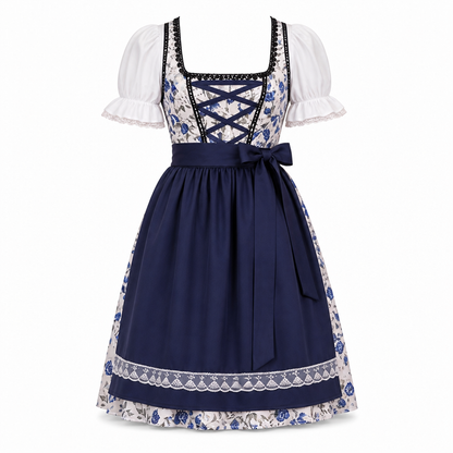 Dames Oktoberfest Dirndl BloemRetro – Feestelijke Beierse Jurk
