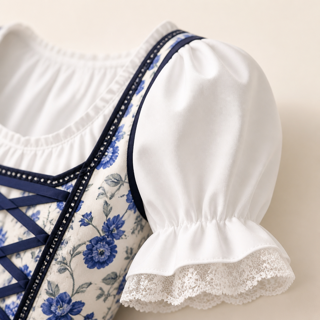 Dames Oktoberfest Dirndl BloemRetro – Feestelijke Beierse Jurk