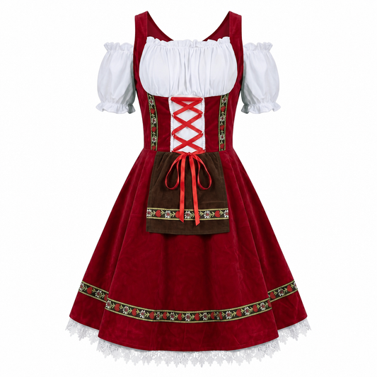 BloemFeest Dames Dirndl Jurk – Klassieke Oktoberfest Stijl