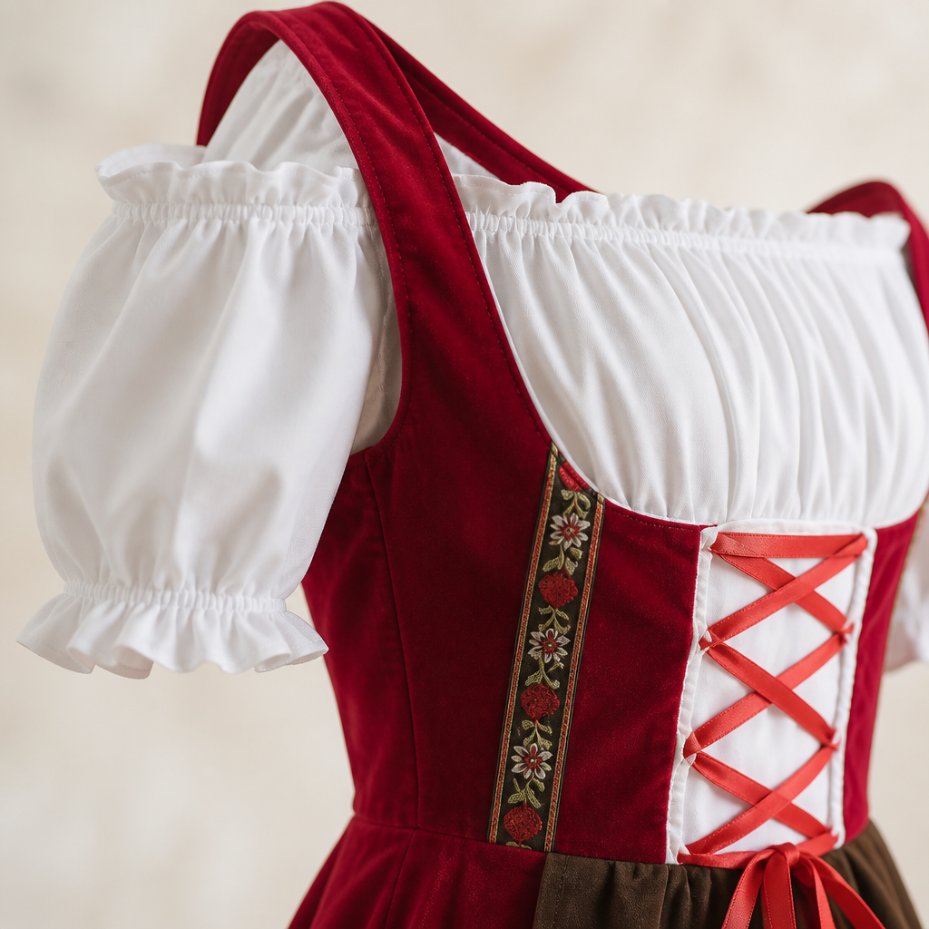 BloemFeest Dames Dirndl Jurk – Klassieke Oktoberfest Stijl