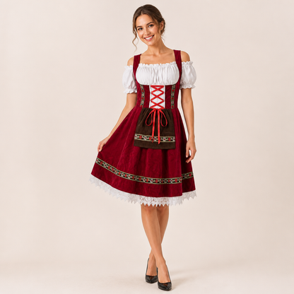 BloemFeest Dames Dirndl Jurk – Klassieke Oktoberfest Stijl