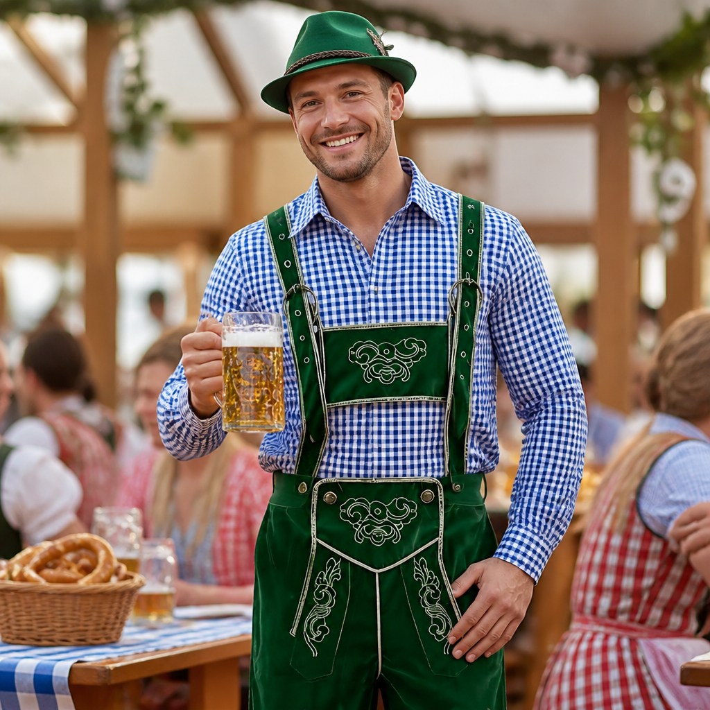 Heren Oktoberfest Kostuumset BeierseFeest – 4-Delige Set