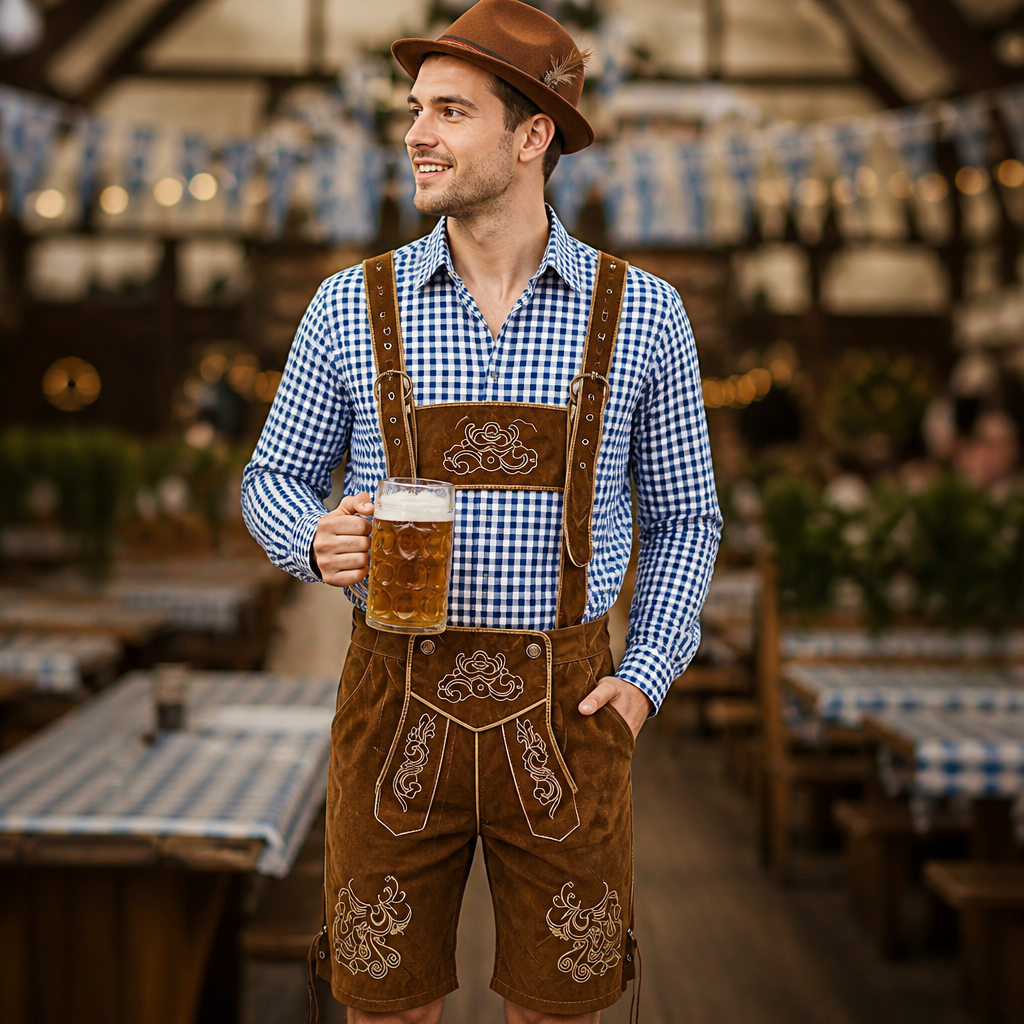 Heren Oktoberfest Kostuumset BeierseFeest – 4-Delige Set