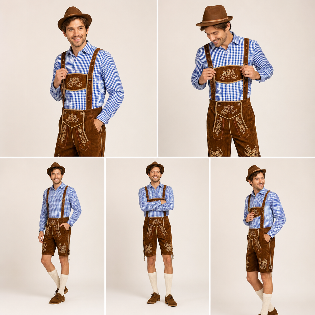Heren Oktoberfest Kostuumset BeierseFeest – 4-Delige Set