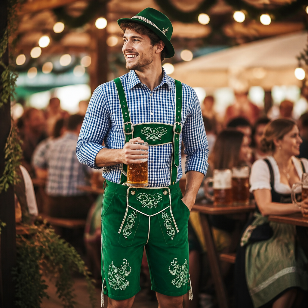 Heren Oktoberfest Kostuumset BeierseFeest – 4-Delige Set